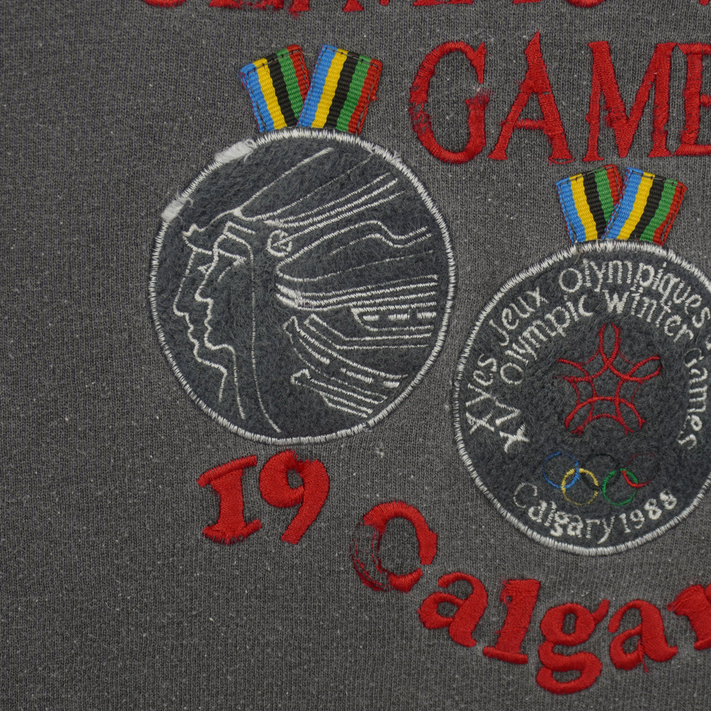 Adidas - Calgary Winter Olympics Crew Neck Sweatshirt 1988 Medium Vintage Retro