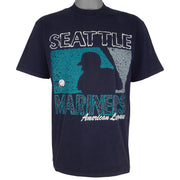 MLB (Russell Athletic) - Seattle Mariners American League T-Shirt 1990s Medium Vintage Retro Baseball