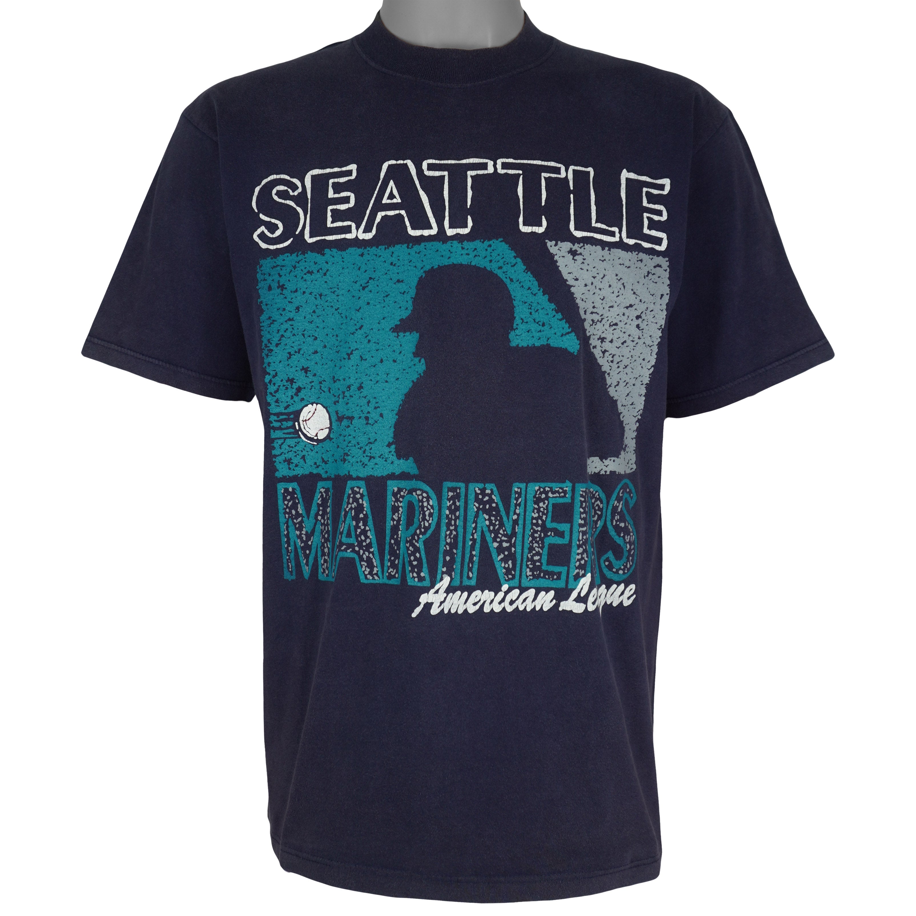 MLB (Russell Athletic) - Seattle Mariners American League T-Shirt 1990s Medium Vintage Retro Baseball