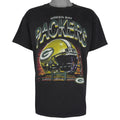 NFL (True Fan) - Green Bay Packers Helmet T-Shirt 1990s Large Vintage Retro Football