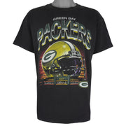 NFL (True Fan) - Green Bay Packers Helmet T-Shirt 1990s Large Vintage Retro Football