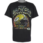 NFL (True Fan) - Green Bay Packers Helmet T-Shirt 1990s Large