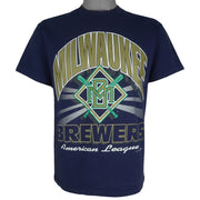 MLB (Hanes) - Milwaukee Brewers American League T-Shirt 1994 Medium  Vintage Retro Baseball