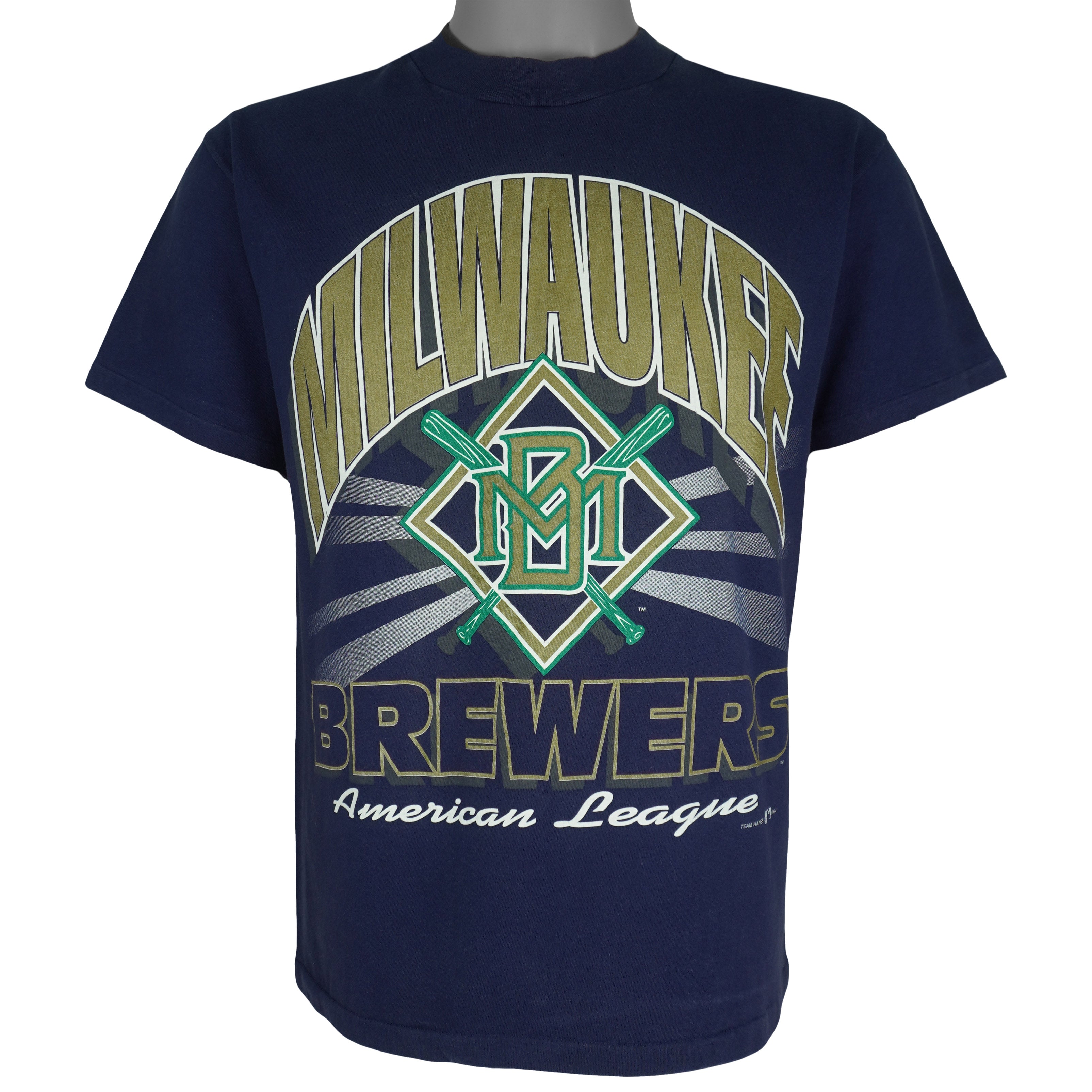 MLB (Hanes) - Milwaukee Brewers American League T-Shirt 1994 Medium  Vintage Retro Baseball