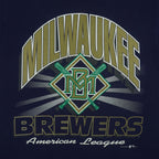 MLB (Hanes) - Milwaukee Brewers American League T-Shirt 1994 Medium Vintage Retro Baseball