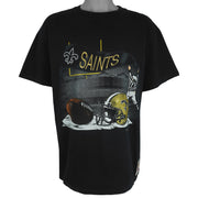 NFL (Nutmeg) - New Orleans Saints Football T-Shirt 1993 Large Vintage Retro Football