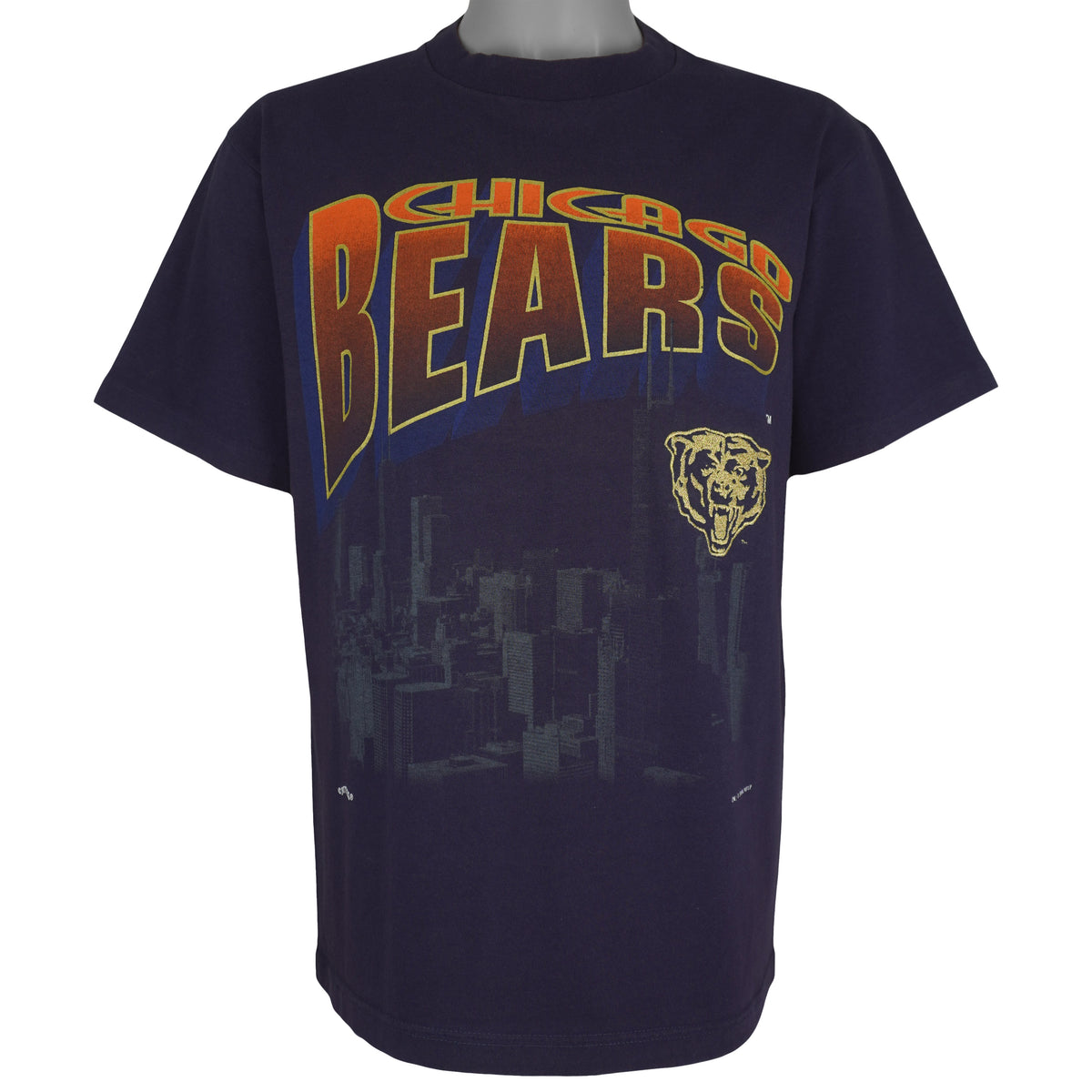 Nutmeg Chicago Bears Skyline T-Shirt 1994 in blue