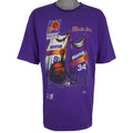 NBA (Nutmeg) - Purple Phoenix Suns Double Jersey T-Shirt 1990s Large Vintage Retro Basketball