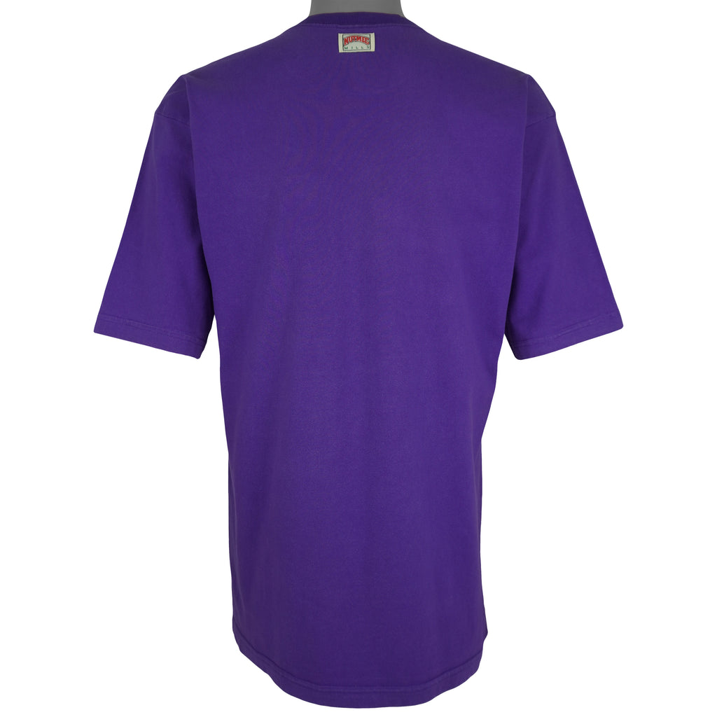 NBA (Nutmeg) - Purple Phoenix Suns Double Jersey T-Shirt 1990s Large Vintage Retro Basketball