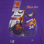 NBA (Nutmeg) - Purple Phoenix Suns Double Jersey T-Shirt 1990s Large Vintage Retro Basketball