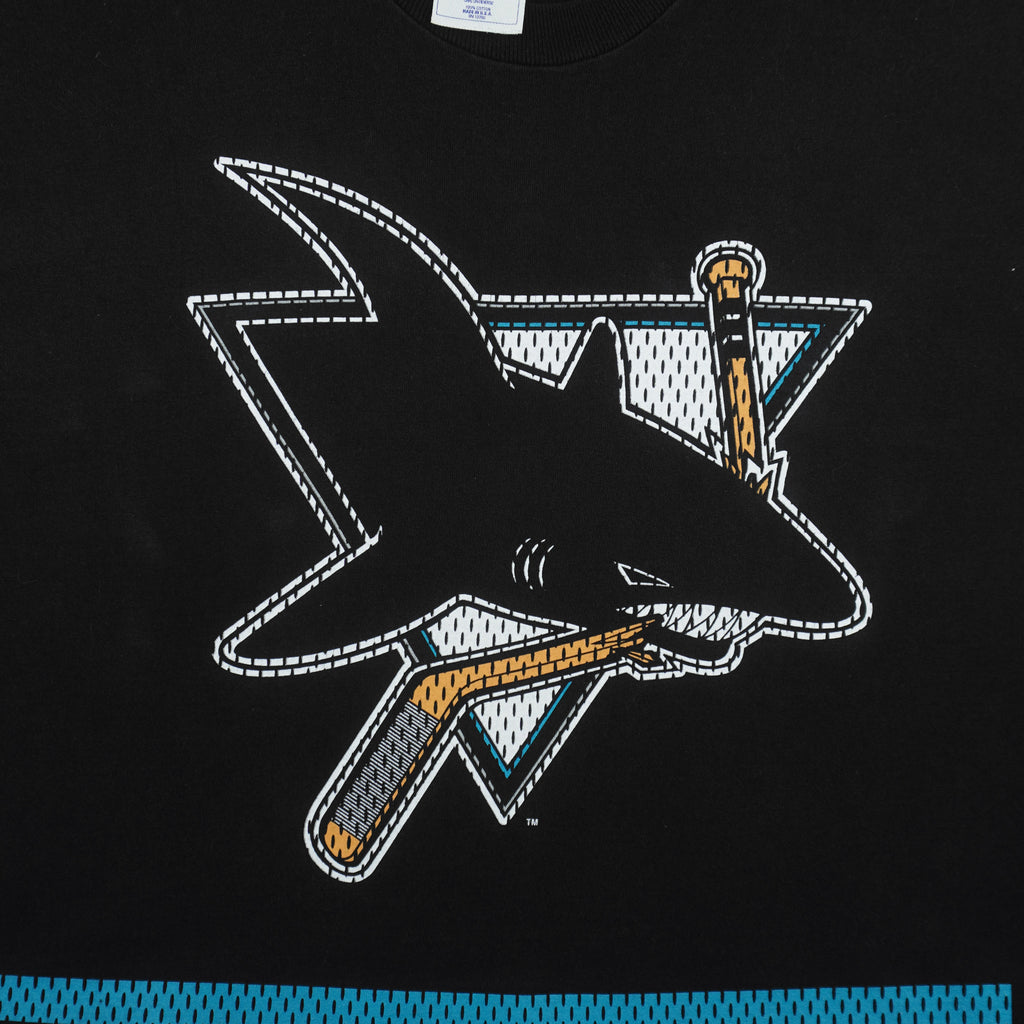 NHL (Pro Player) - San Jose Sharks Western Conference T-Shirt 1990s X-Large Vintage Retro Hockey