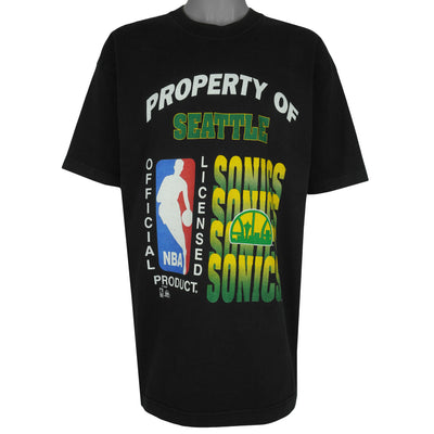 NBA (Pro Player) - Property Of Seattle SuperSonics T-Shirt 1990s X-Large