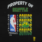 NBA (Pro Player) - Property Of Seattle SuperSonics T-Shirt 1990s X-Large Vintage Retro Basketball