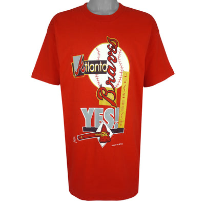 MLB (Fruit Of The Loom) - Atlanta Braves Baseball Yes! T-Shirt 1994 X-Large