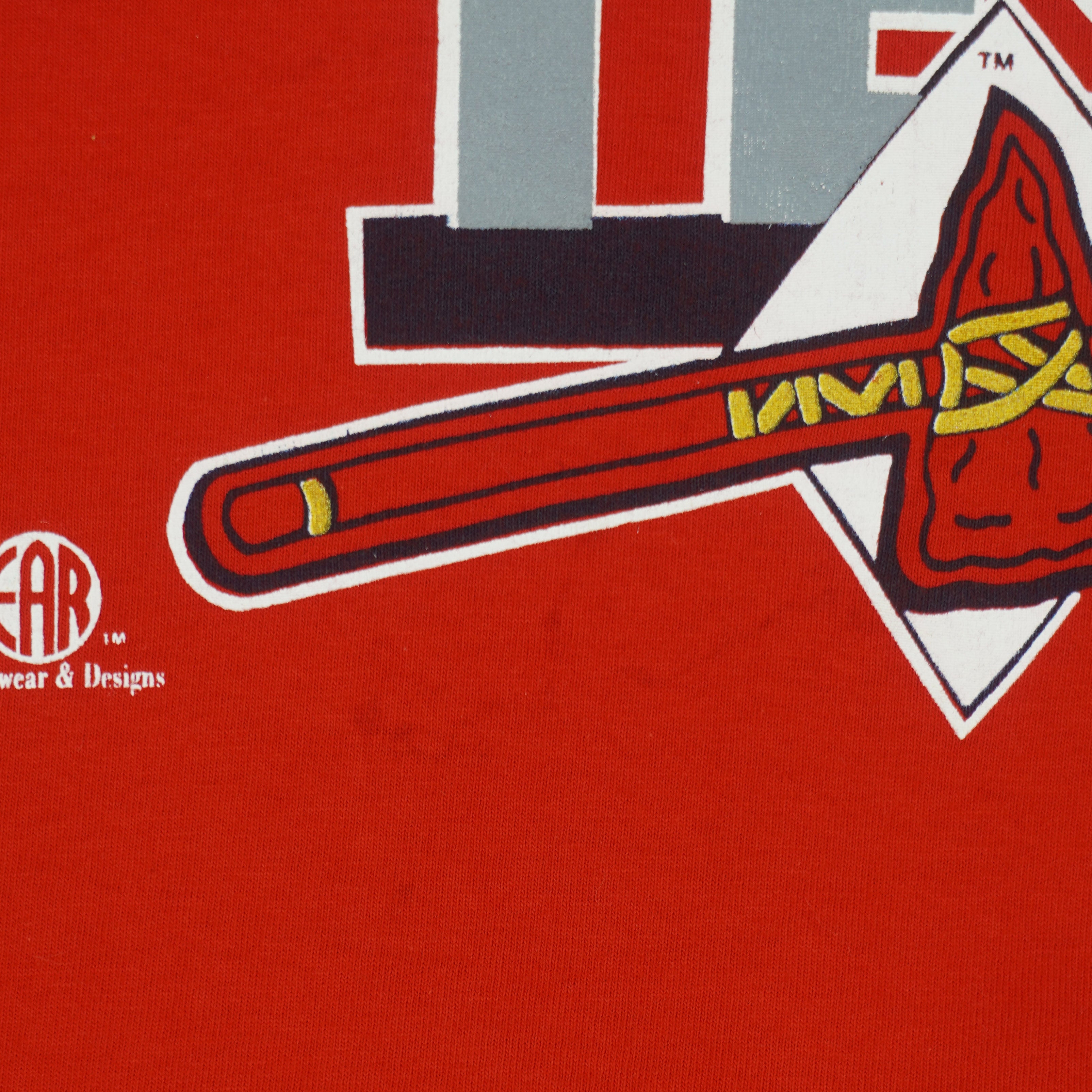 MLB (Fruit Of The Loom) - Atlanta Braves Baseball Yes! T-Shirt 1994 X-Large Vintage Retro Baseball
