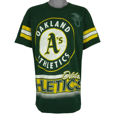 MLB (Salem) - Oakland Athletics American League Spell-Out T-Shirt 1990s X-Large