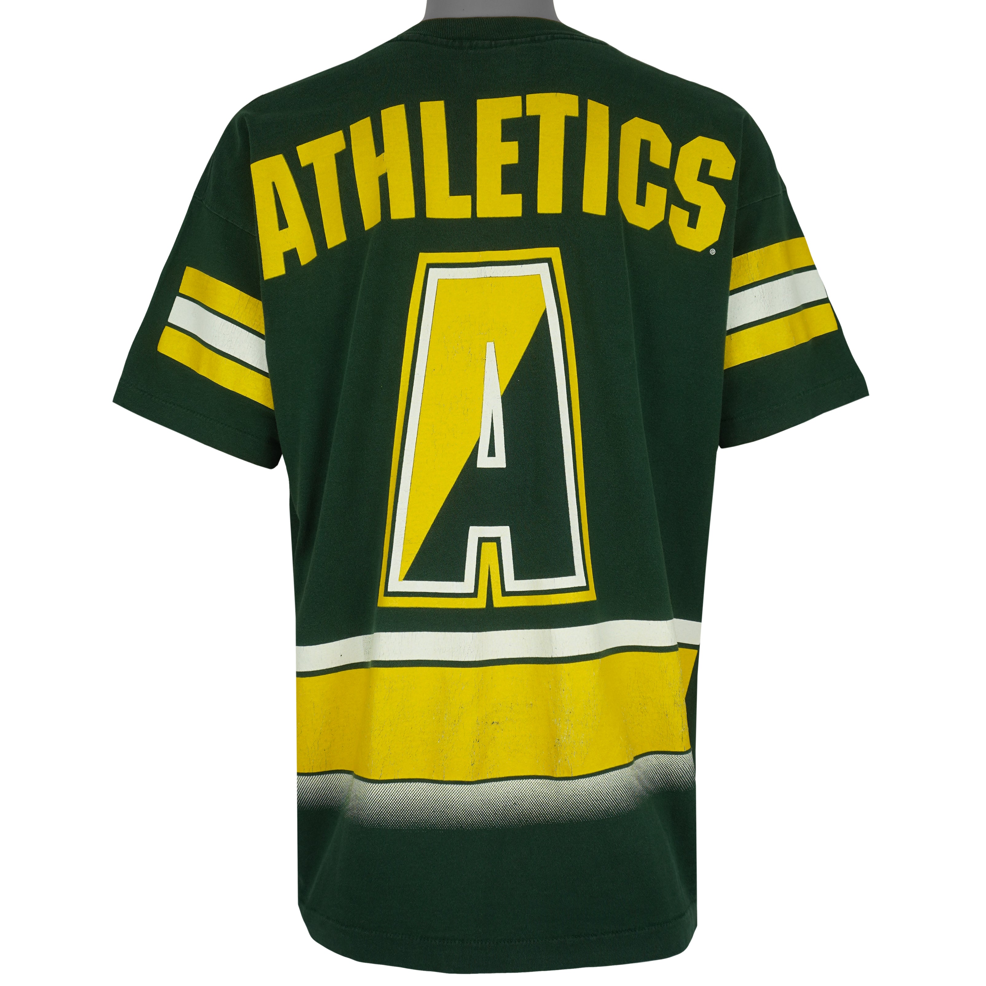 MLB (Salem) - Oakland Athletics American League Spell-Out T-Shirt 1990s X-Large Vintage Retro Baseball