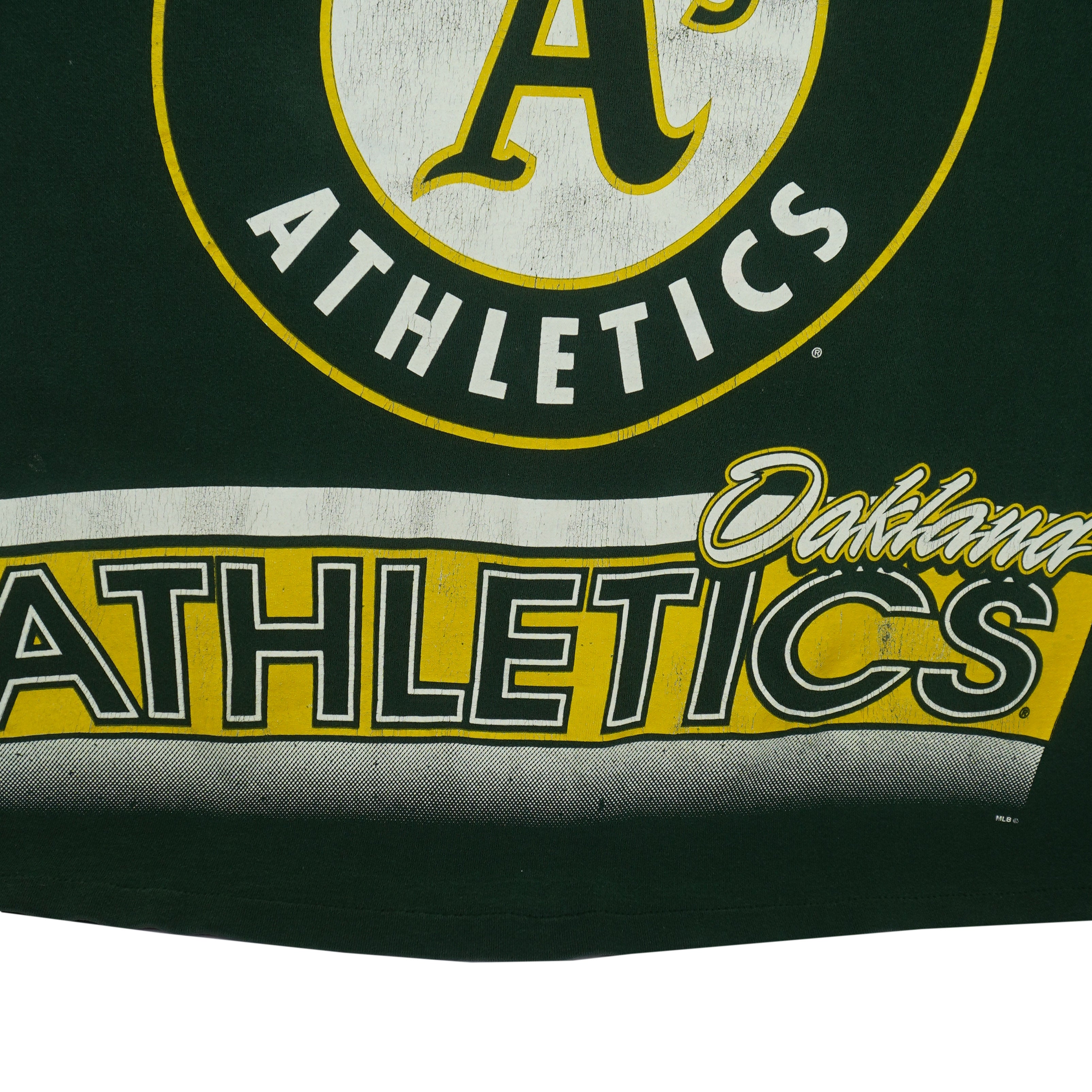 MLB (Salem) - Oakland Athletics American League Spell-Out T-Shirt 1990s X-Large Vintage Retro Baseball