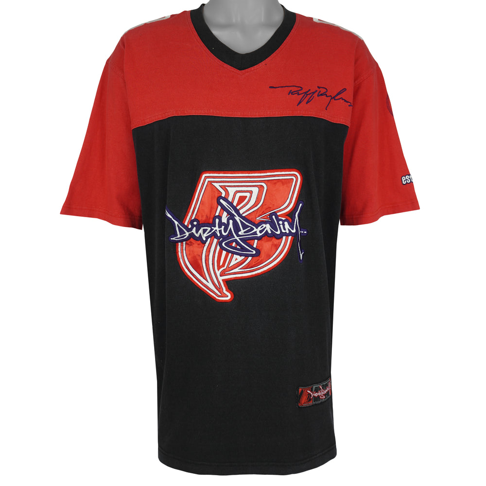 Vintage (Ruff Ryders) - Dirty Denim No.88 Embroidered T-Shirt 1990s X-Large Vintage Retro