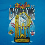 MLB (Pro Player) - Florida Marlins, World Series Champs Trophy T-Shirt 1997 XX-Large Vintage Retro Baseball