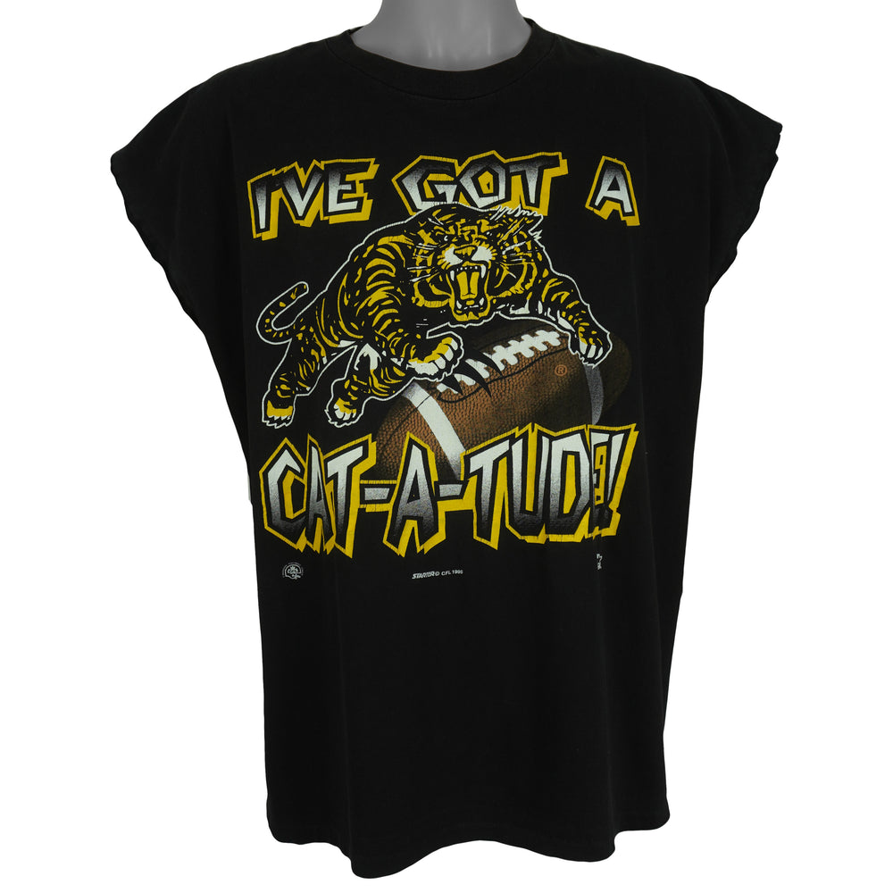 Starter (CFL) - Hamilton Tiger-Cats Football T-Shirt 1995 X-Large Vintage Retro Football