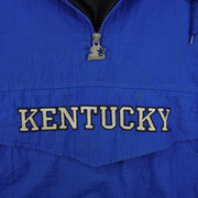Starter (NCAA) - Kentucky Wildcats 1/4 Zip Hooded Jacket 1990s Small Vintage Retro