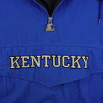Starter (NCAA) - Kentucky Wildcats 1/4 Zip Hooded Jacket 1990s Small Vintage Retro