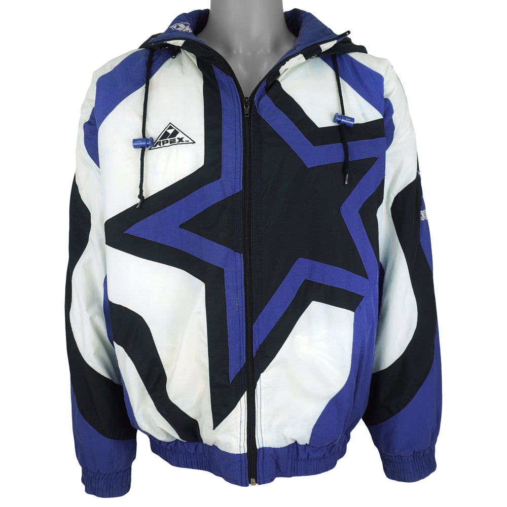 NFL (Apex One) - Dallas Cowboys Big Logo Puffer Jacket 1990s Medium Vintage Retro Football