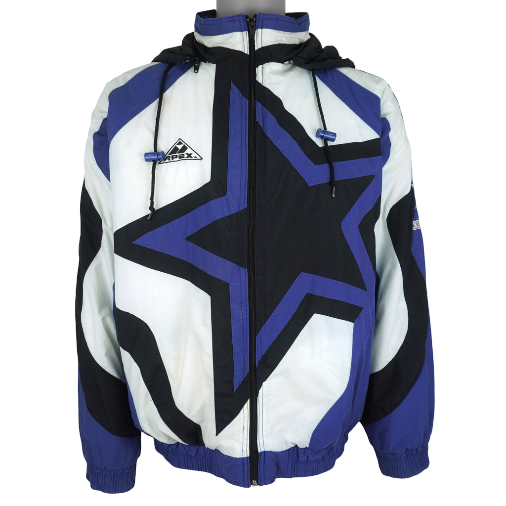 NFL (Apex One) - Dallas Cowboys Big Logo Puffer Jacket 1990s Medium Vintage Retro Football