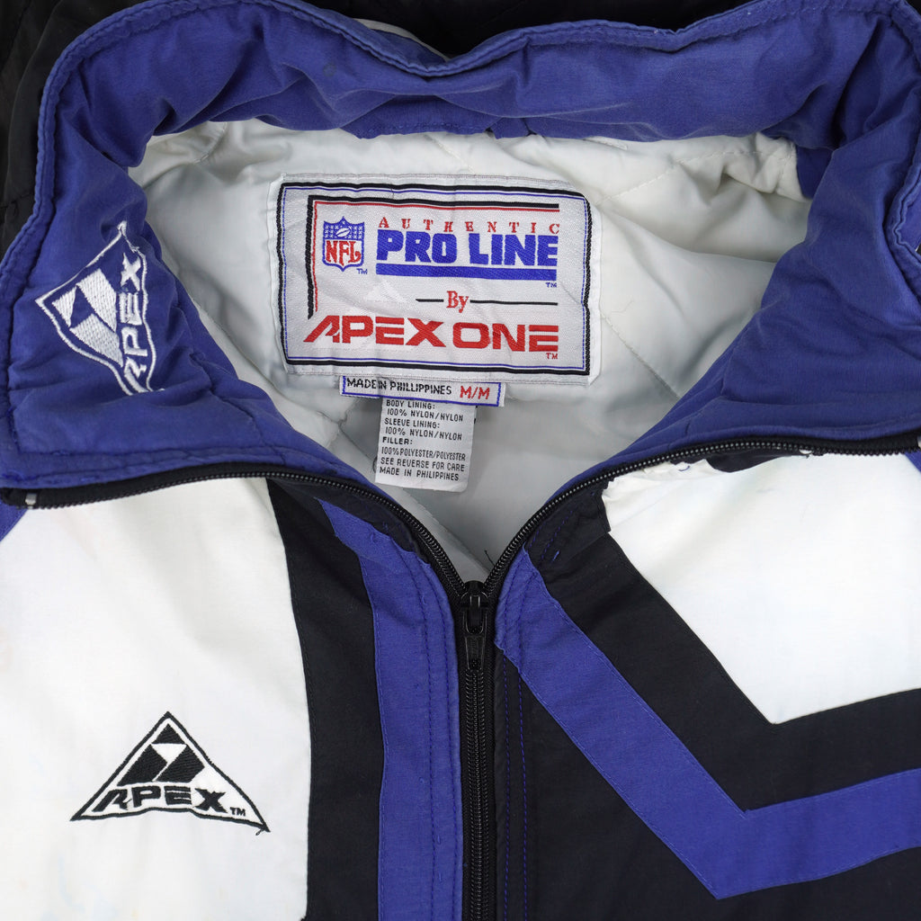 NFL (Apex One) - Dallas Cowboys Big Logo Puffer Jacket 1990s Medium Vintage Retro Football