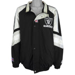 Starter (NFL) - Oakland Raiders Big Logo Puffer Jacket 1990s X-Large Vintage Retro Football
