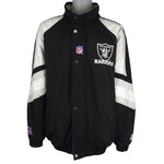 Starter (NFL) - Oakland Raiders Big Logo Puffer Jacket 1990s X-Large Vintage Retro Football