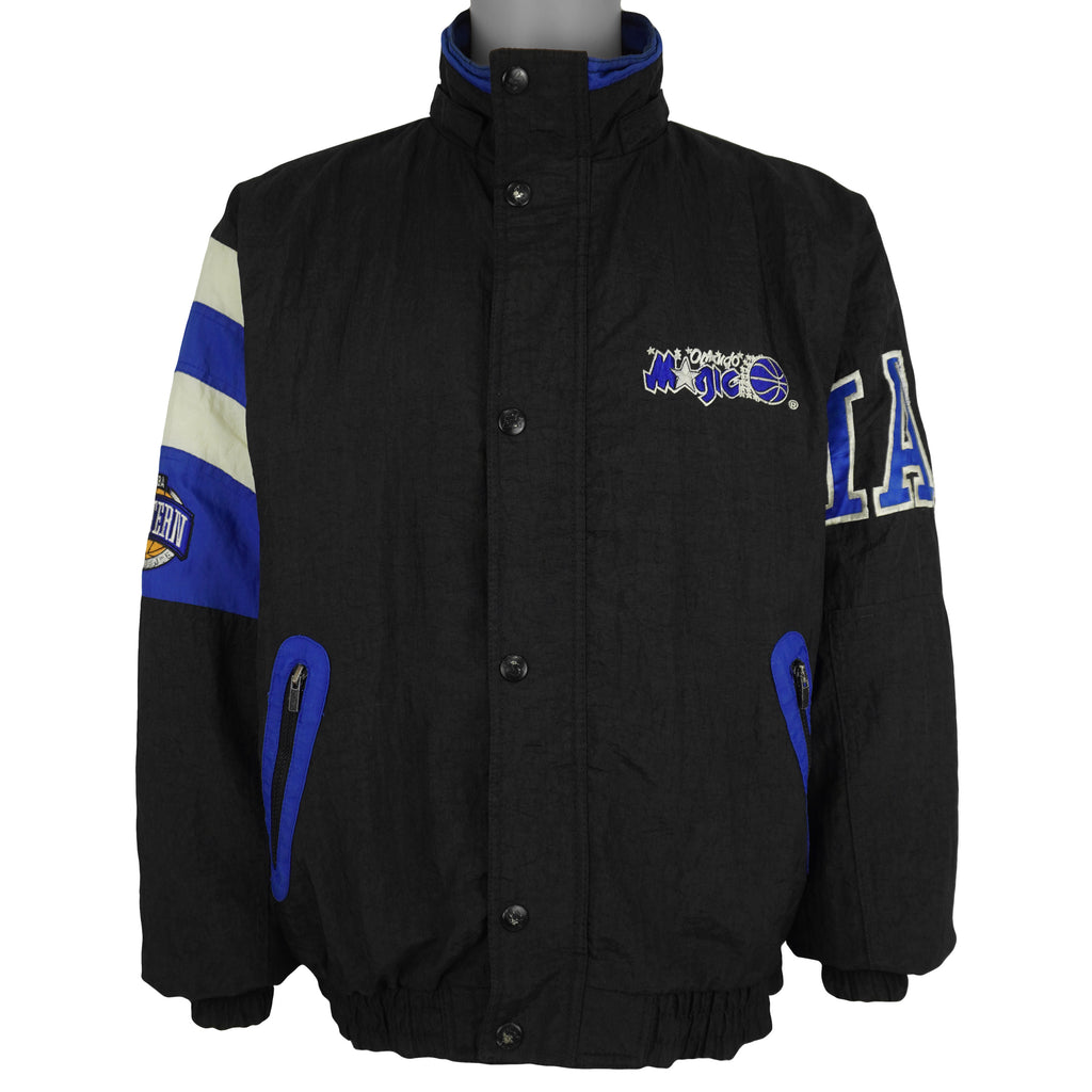 Starter (NBA) - Orlando Magic Zip & Button Up Puffer Jacket 1990s Large