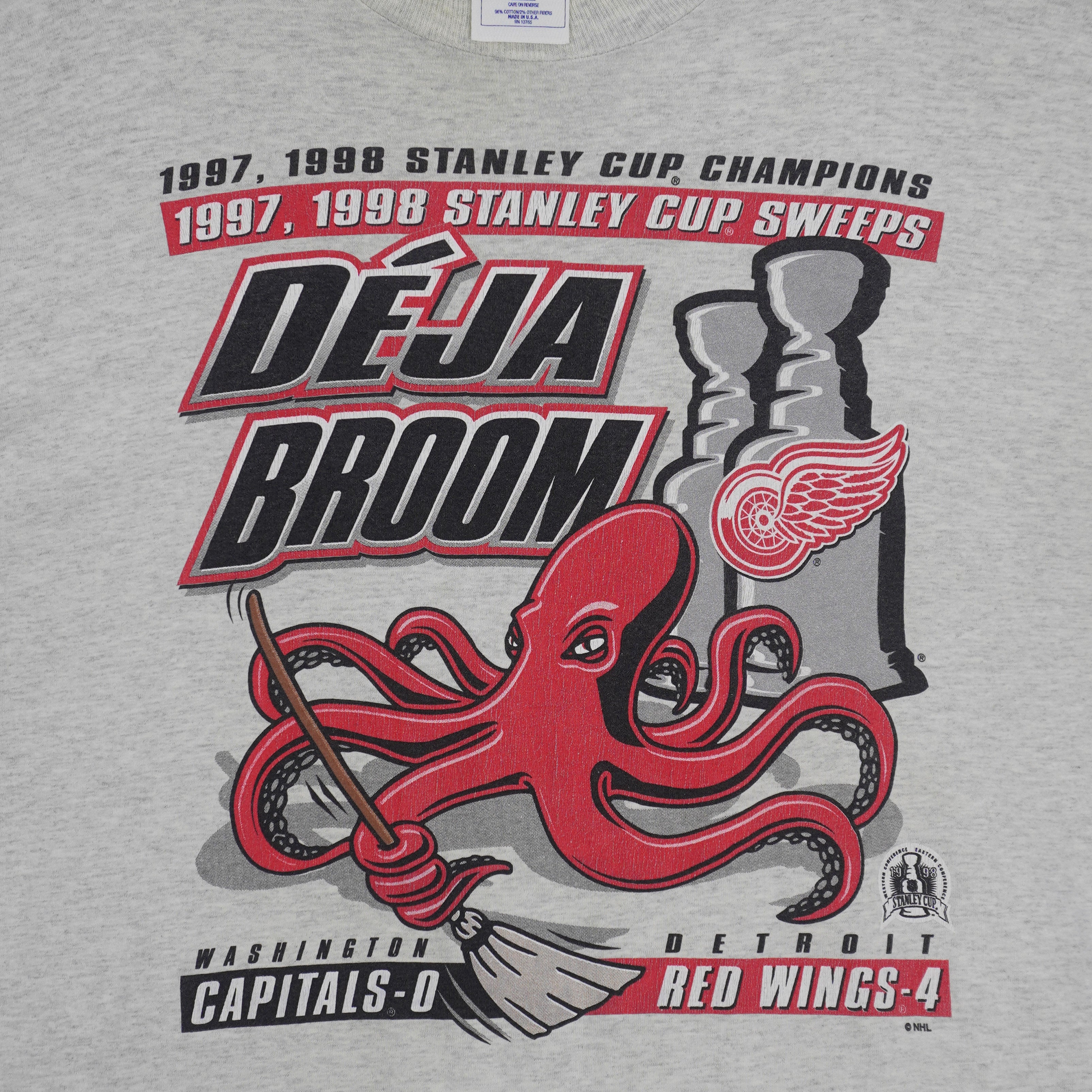 NHL (Pro Player) - Detroit Red Wings VS Washington Capitals Matchups T-Shirt 1998 XX-Large