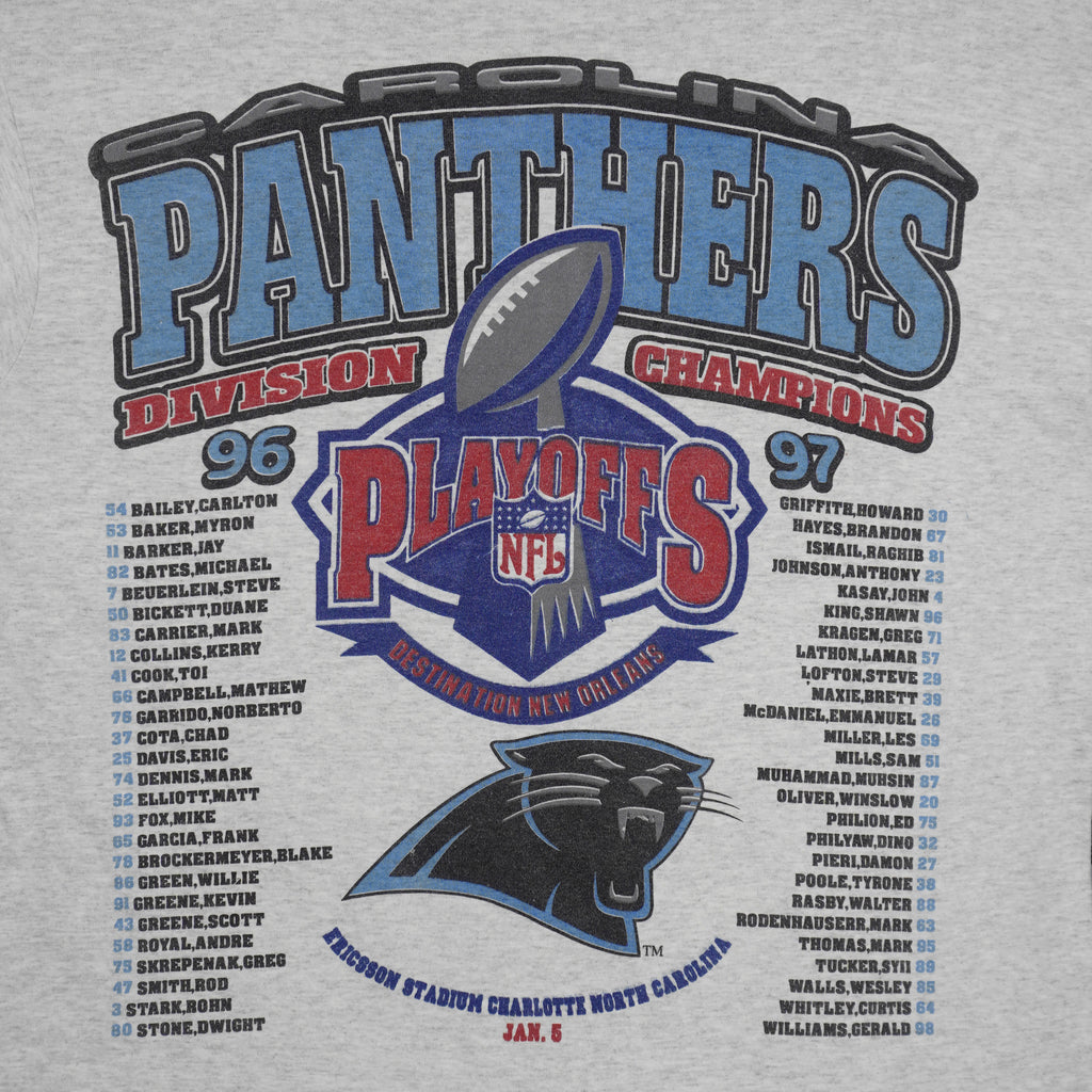 NFL - Carolina Panthers Divisional Playoff Long Sleeved Shirt 1997 X-Large Vintage Retro Football