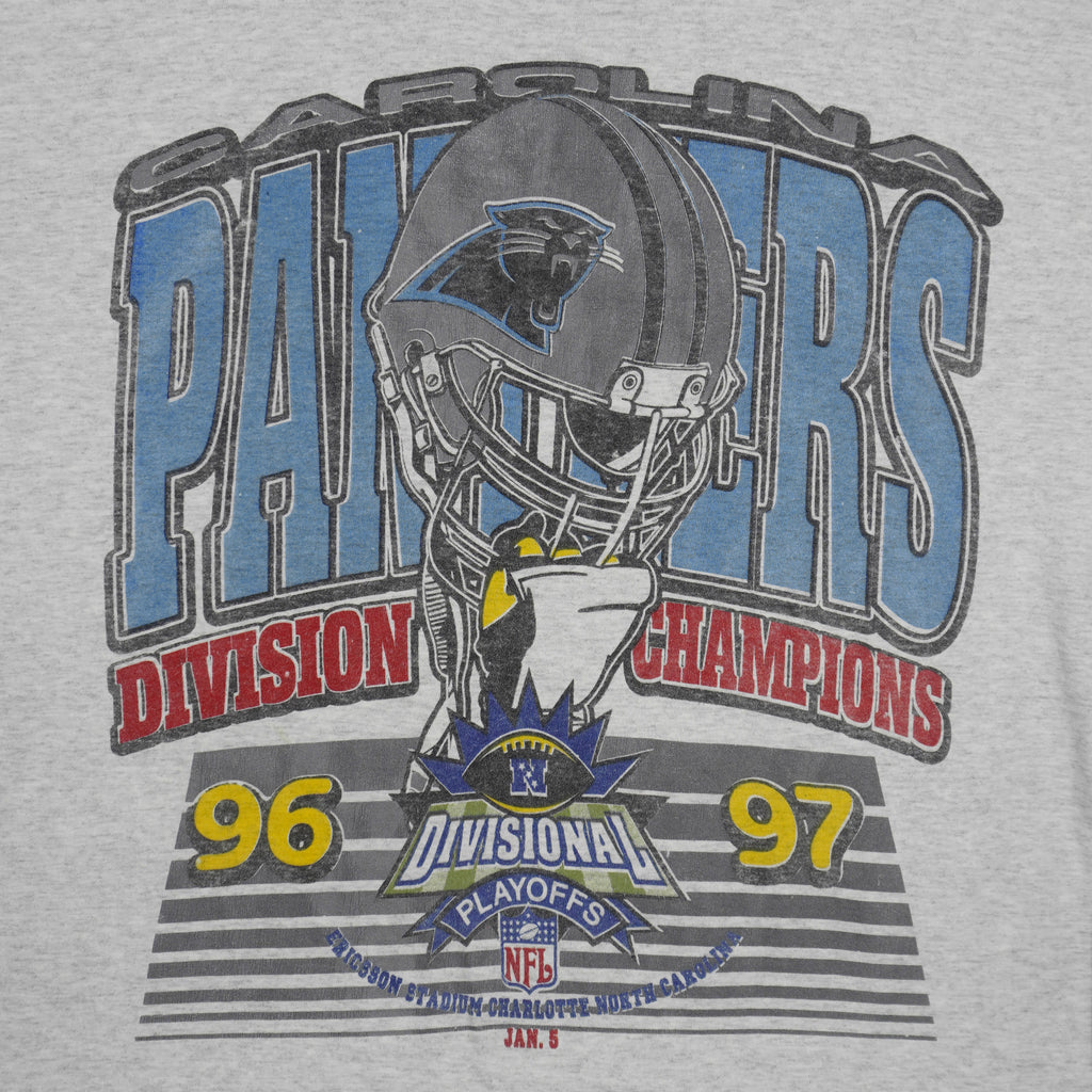 NFL - Carolina Panthers Divisional Playoff Long Sleeved Shirt 1997 X-Large Vintage Retro Football