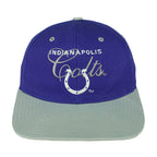 NFL (Drew Pearson) - Indianapolis Colts Embroidered Snapback Hat 1990s Vintage Retro Football