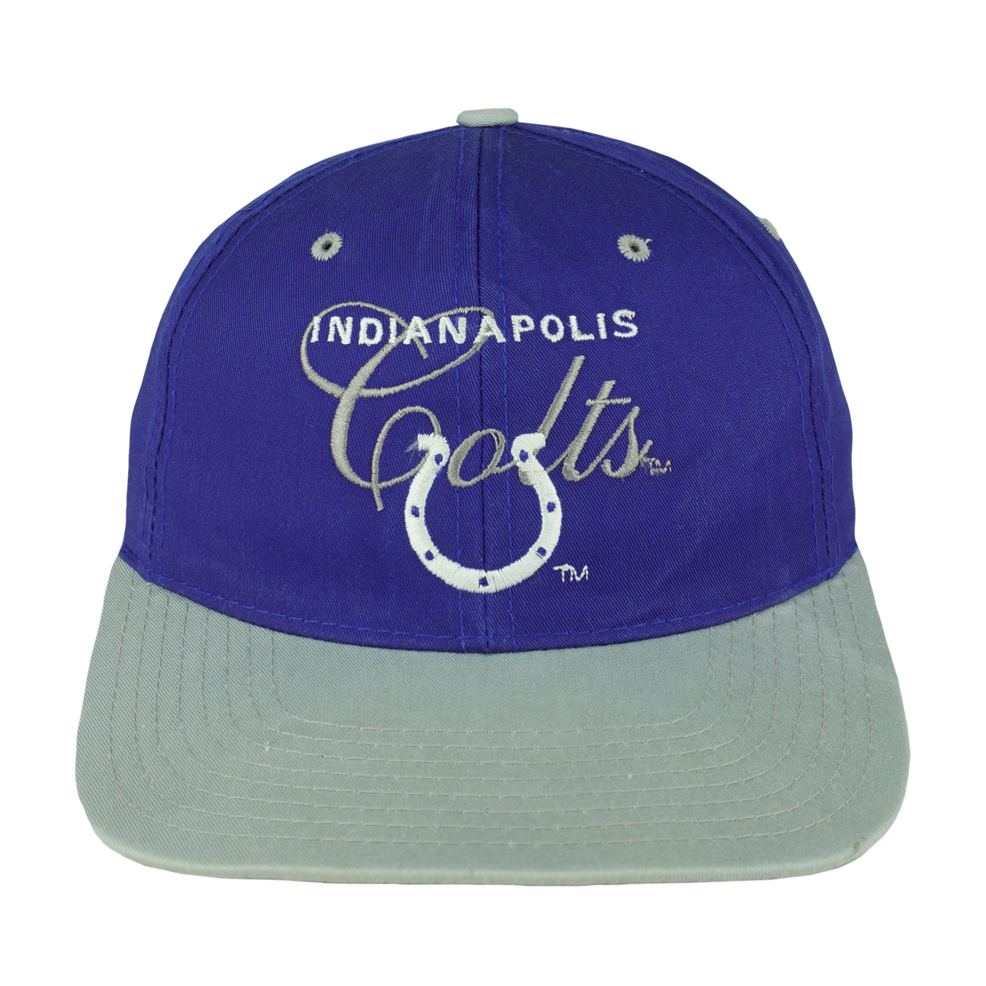 NFL (Drew Pearson) - Indianapolis Colts Embroidered Snapback Hat 1990s Vintage Retro Football