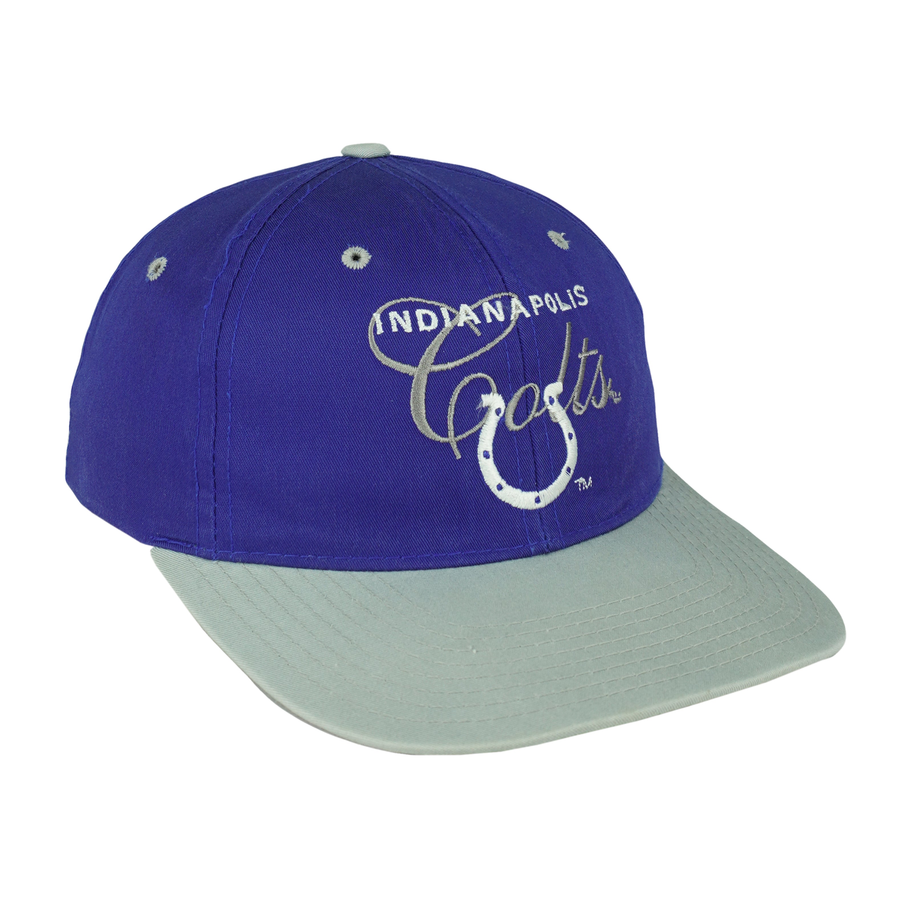 NFL (Drew Pearson) - Indianapolis Colts Embroidered Snapback Hat 1990s Vintage Retro Football