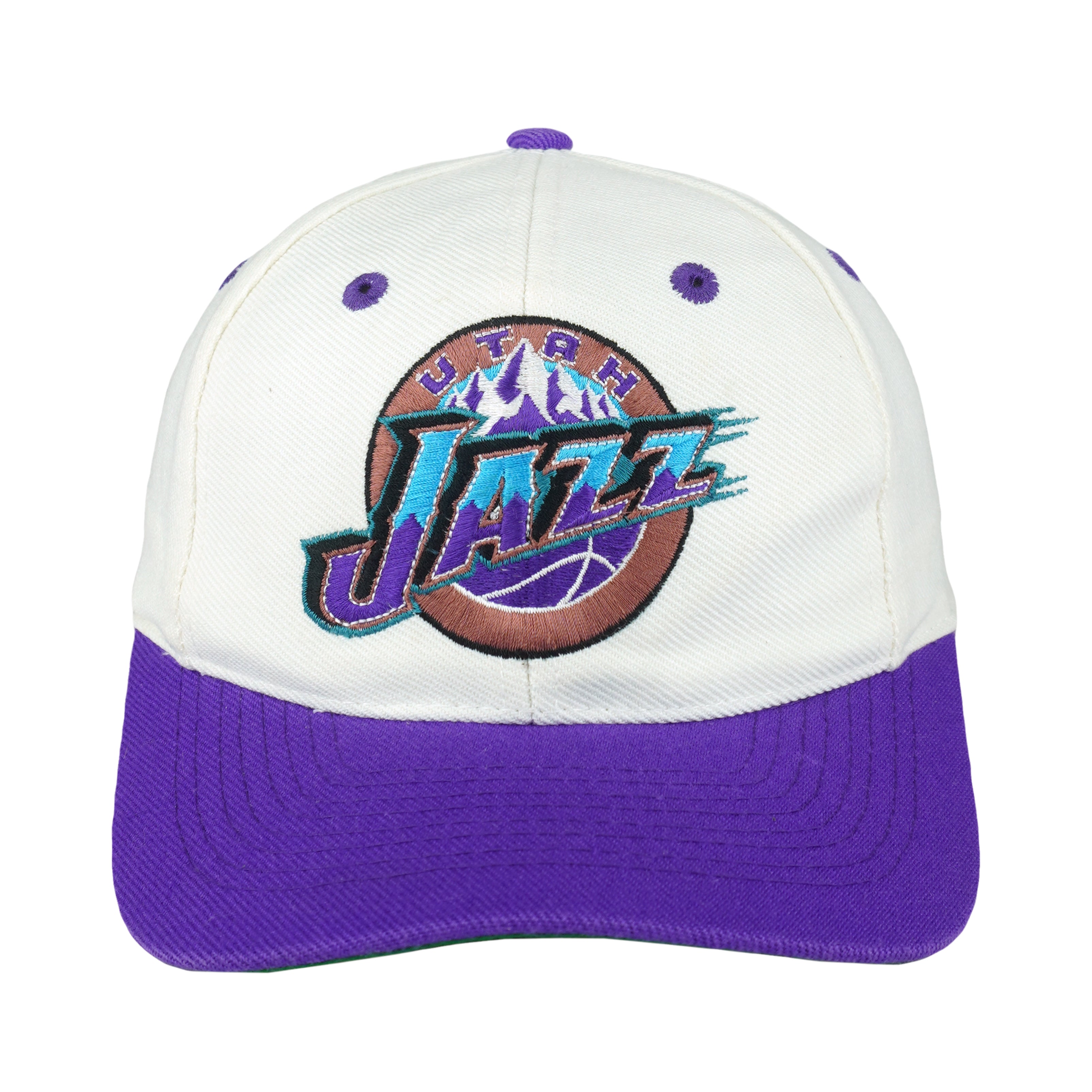 NBA - Utah Jazz Big Spell-Out Snapback Hat 1990s OSFA Vintage Retro Basketball