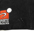 NBA (Sports Specialties) - Black & Red Chicago Bulls Snapback Hat 1990s OSFA Vintage Retro Basketball