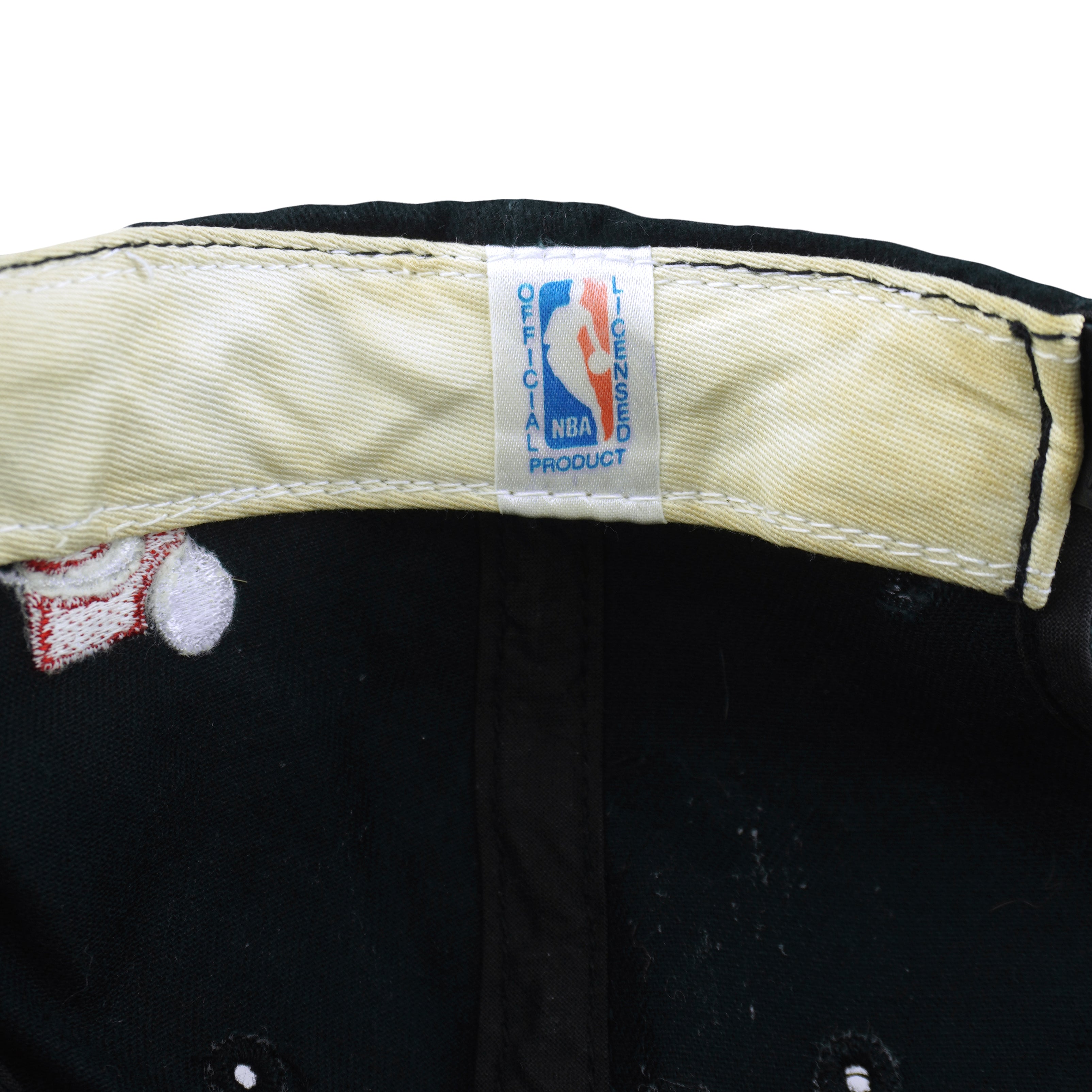 NBA (Sports Specialties) - Black & Red Chicago Bulls Snapback Hat 1990s OSFA Vintage Retro Basketball