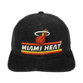 NBA (The Classic) - Miami Heat Corduroy Snapback Hat 1990s OSFA Vintage Retro Basketball