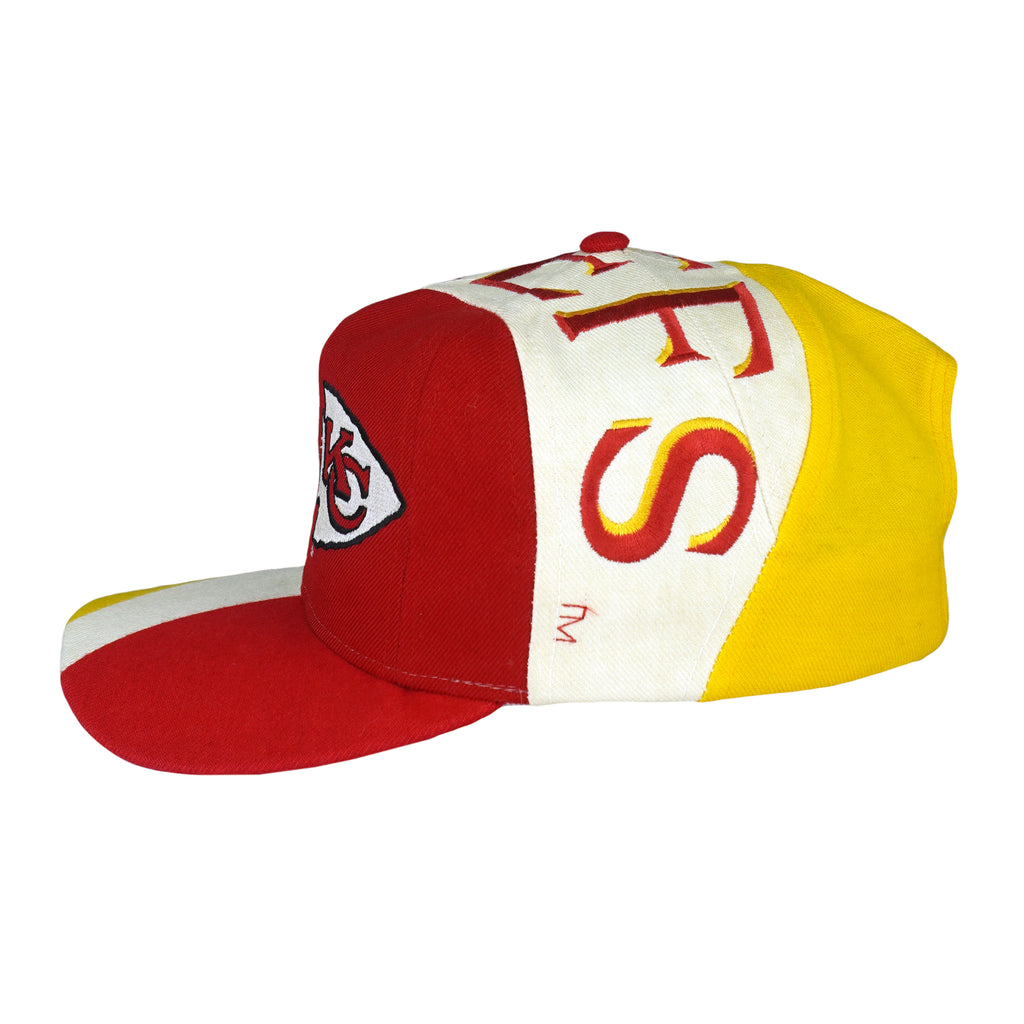 NFL (Eastport) - Kansas City Chiefs Embroidered Snapback Hat 1990s OSFA Vintage Retro Football