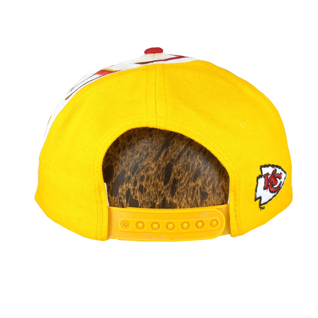 NFL (Eastport) - Kansas City Chiefs Embroidered Snapback Hat 1990s OSFA Vintage Retro Football