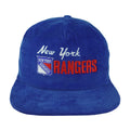 NHL (CCM) - New York Rangers Corduroy Snapback Hat 1990s OSFA Vintage Retro Hockey