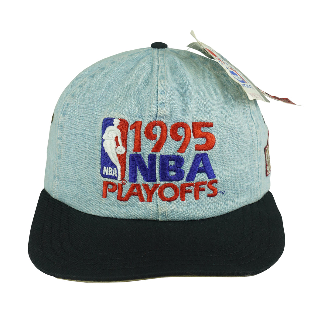 NBA (AJD) - Denver Nuggets NBA Playoff Deadstock Strapback Hat 1995 OSFA Vintage Retro Basketball