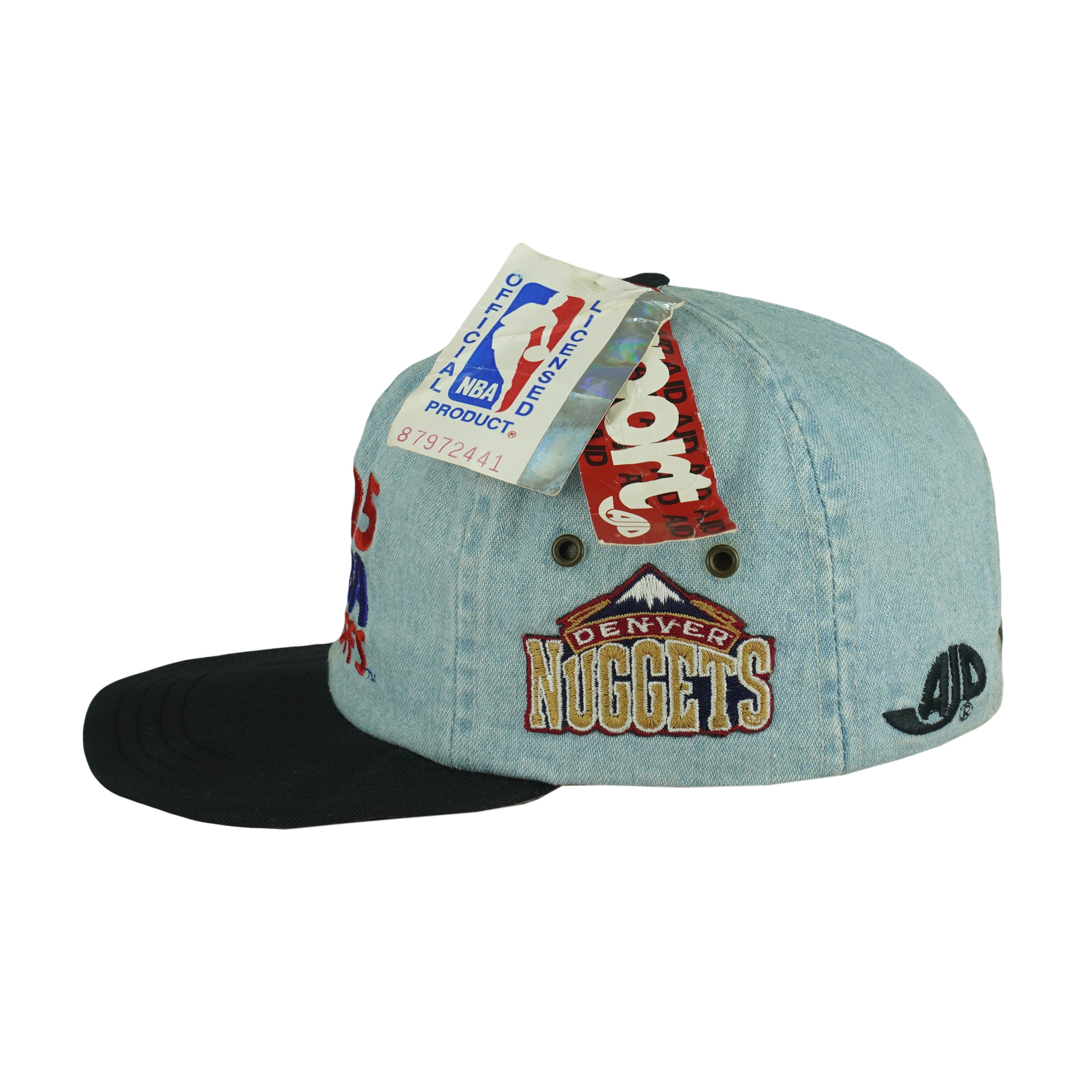 NBA (AJD) - Denver Nuggets NBA Playoff Deadstock Strapback Hat 1995 OSFA Vintage Retro Basketball