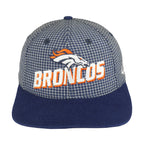 NFL (Logo Athletic) - Denver Broncos Plaid Strapback Hat 1990s OSFA Vintage Retro Football