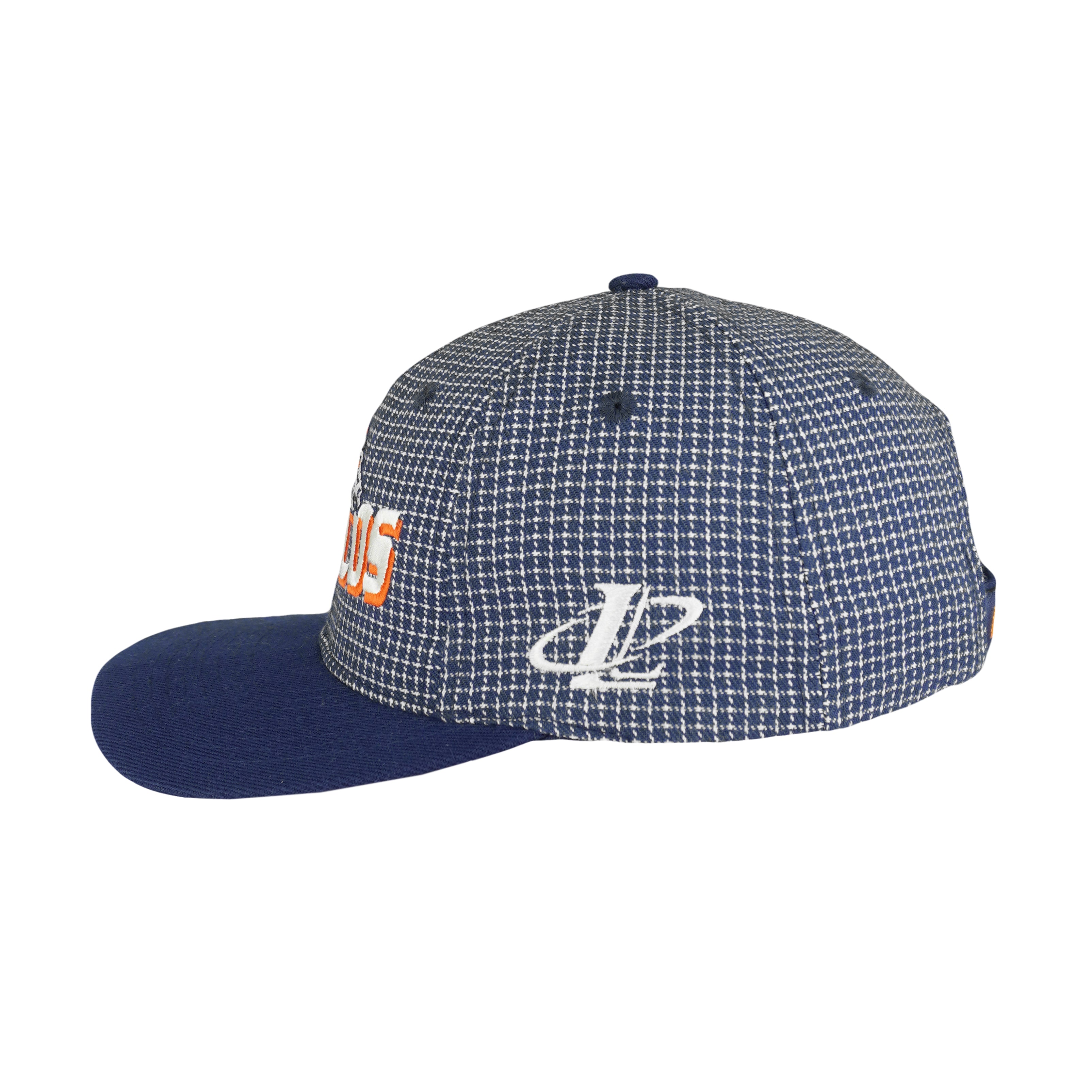 NFL (Logo Athletic) - Denver Broncos Plaid Strapback Hat 1990s OSFA Vintage Retro Football